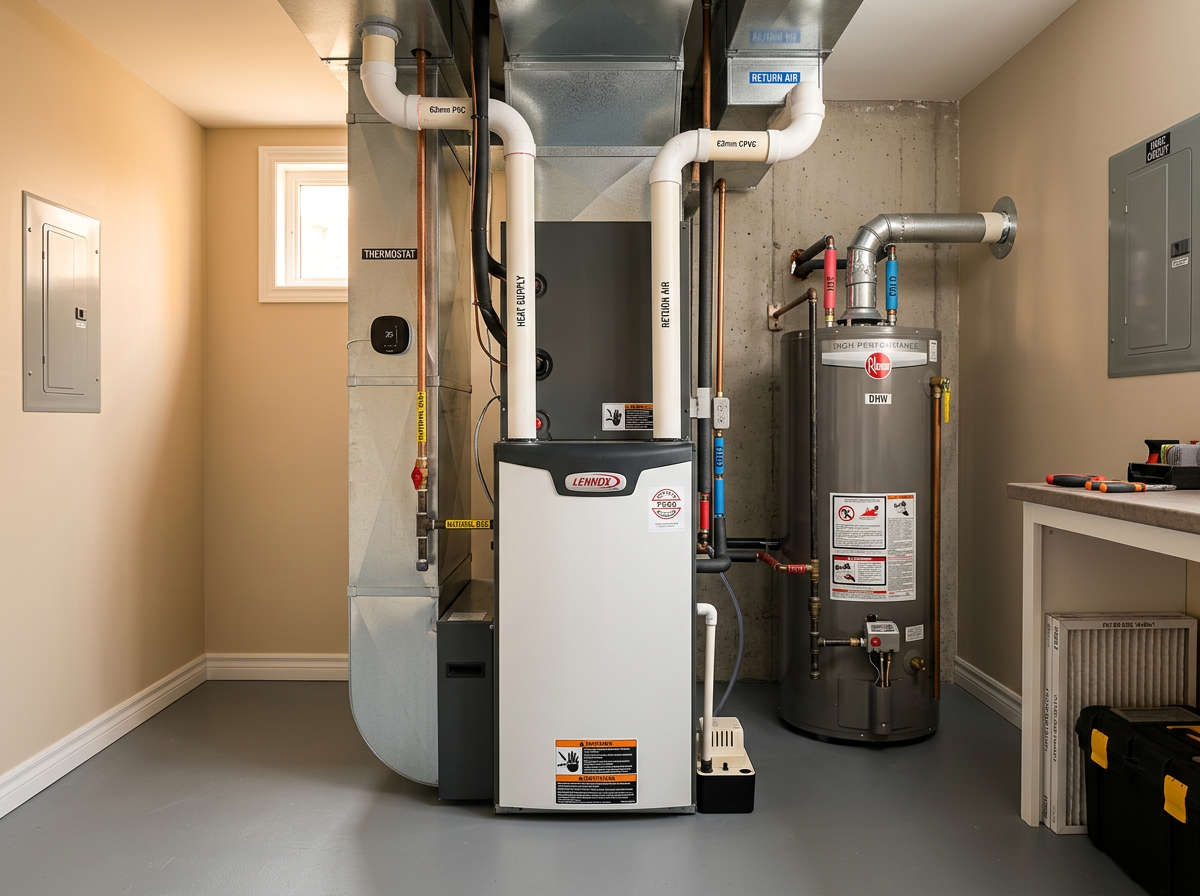 Heating system furnace